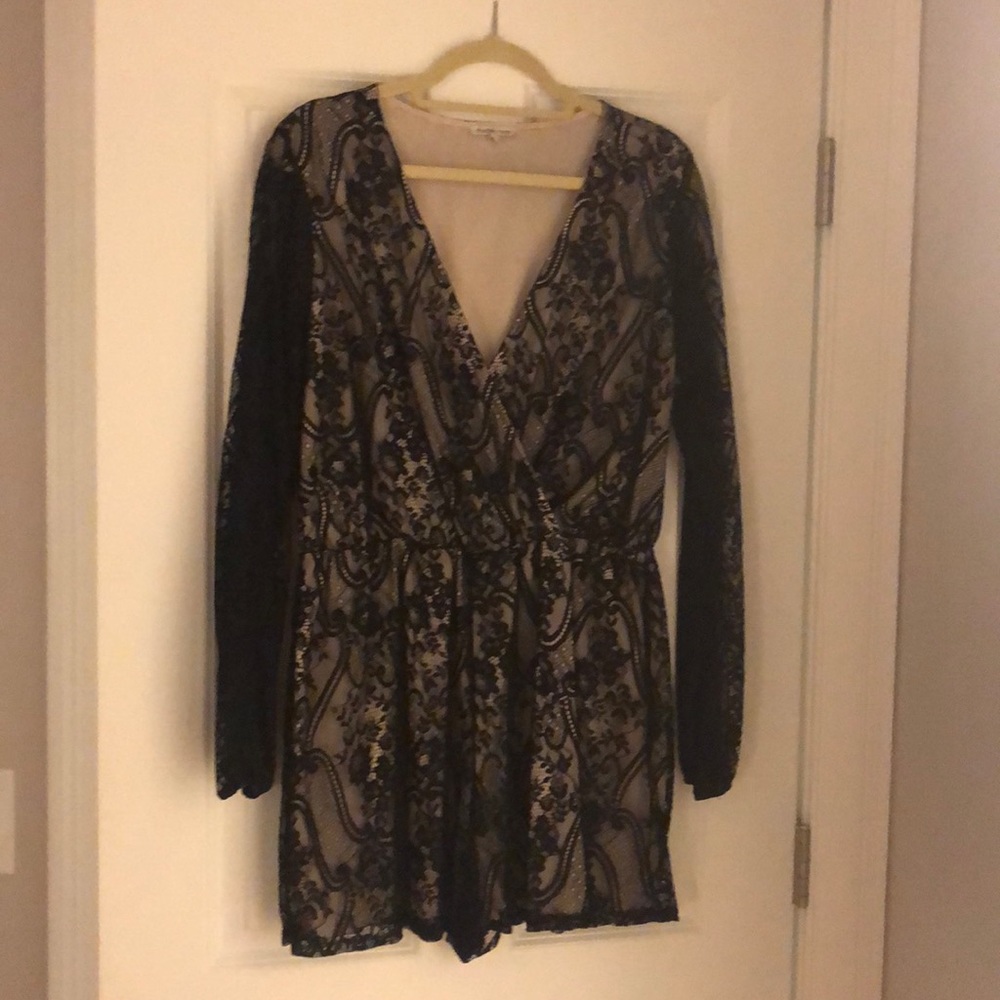 Black lace romper